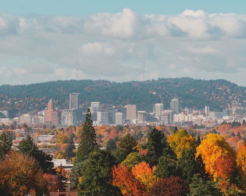 Portland skyline with Mt. Hood — vacation rental neighborhoods