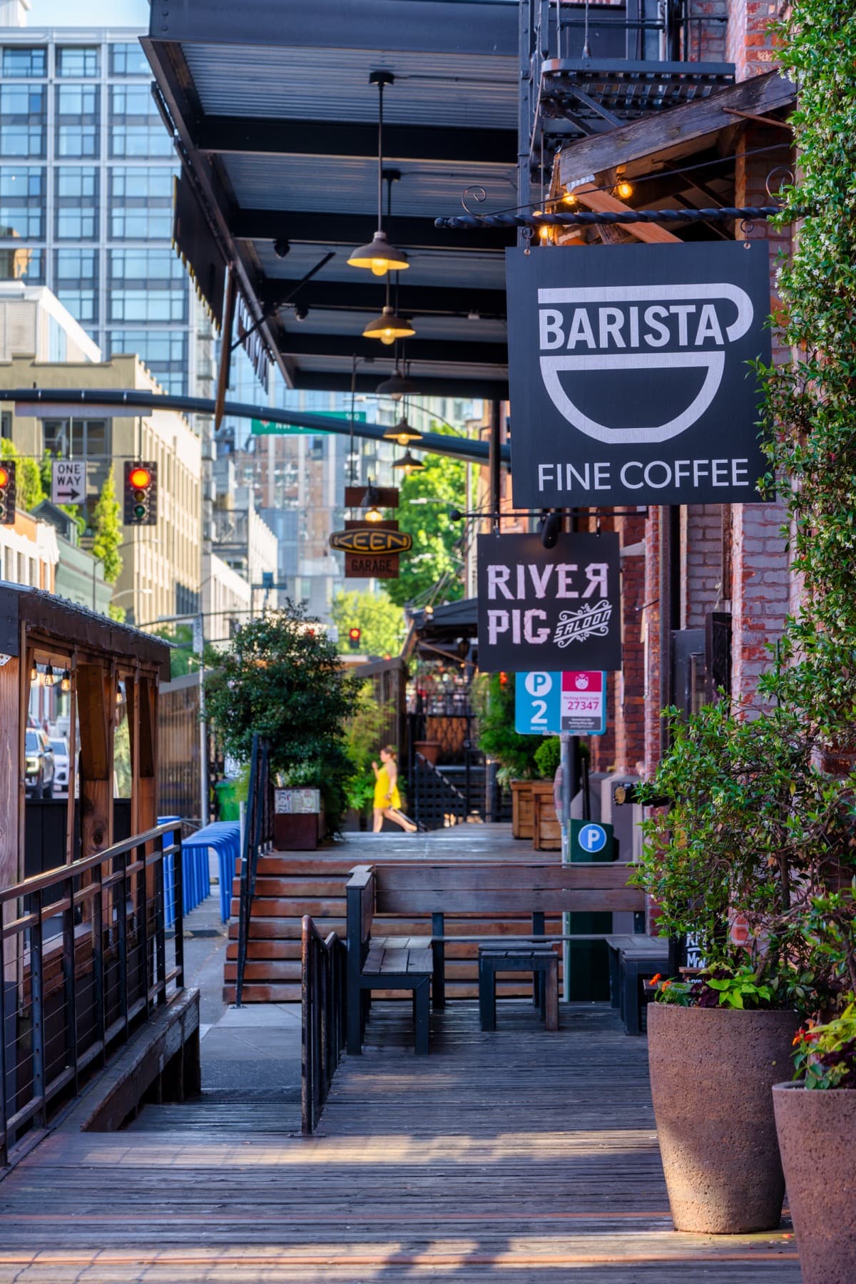 Pearl District street scene in Portland, Oregon