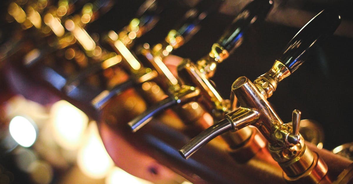 Craft beer flights on a wooden bar at a Portland brewery