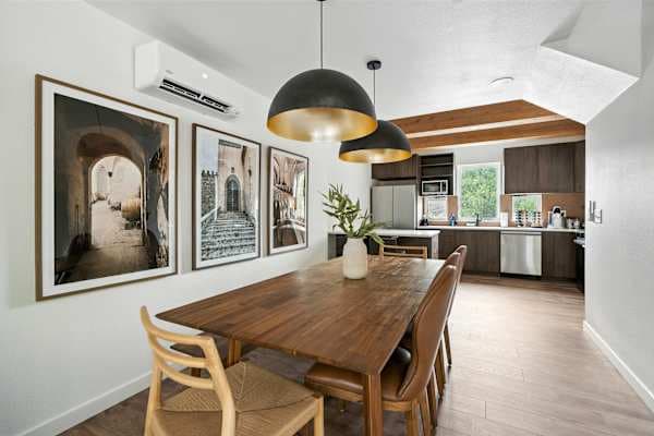 Dining room open to kitchen.