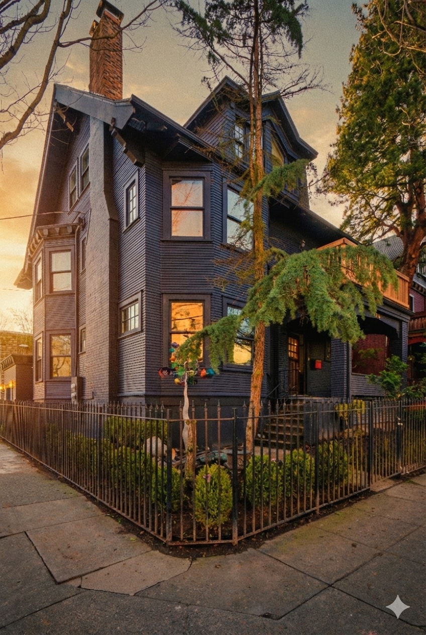 Portland craftsman home at sunset — a Stay Portland vacation rental